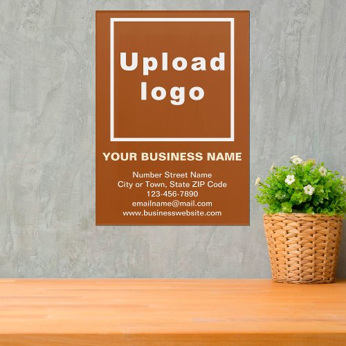 Business Brand on Brown Acrylic Print