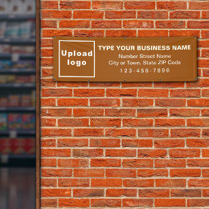 Business Brand on Brown Long Banner