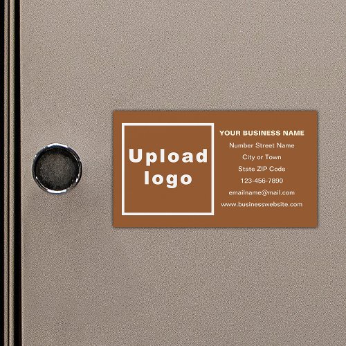 Business Brand on Brown Magnetic Card