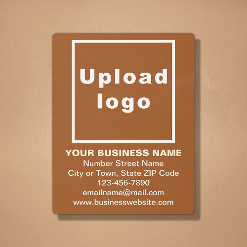 Business Brand on Brown Metal Wall Art