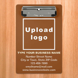 Business Brand on Brown Mini Clipboard