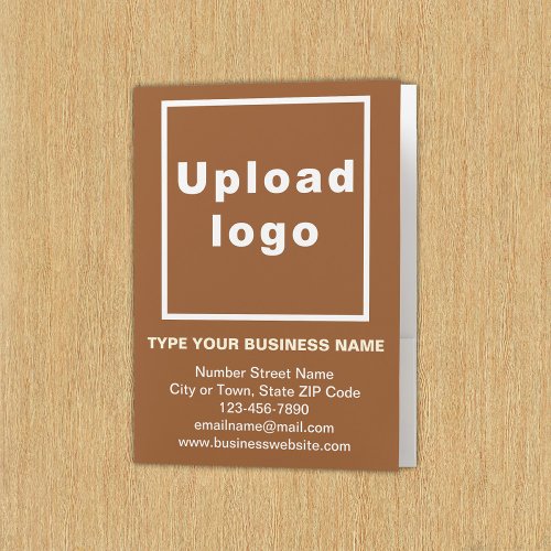 Business Brand on Brown Pocket Folder