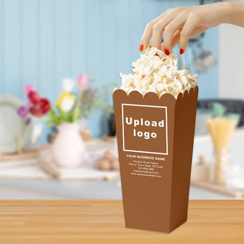 Business Brand on Brown Popcorn Box