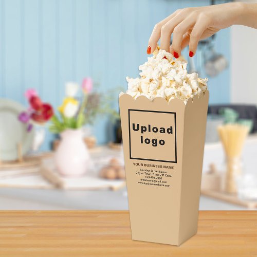 Business Brand on Brown Popcorn Box