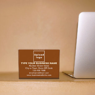 Business Brand on Brown Rectangle Photo Block