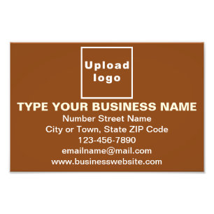 Business Brand on Brown Rectangle Photo Print