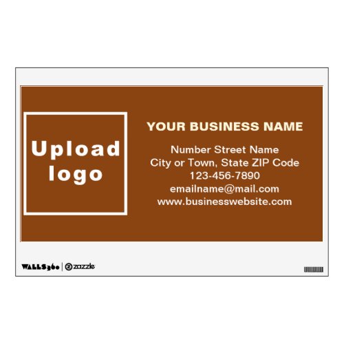 Business Brand on Brown Rectangle Wall Decal