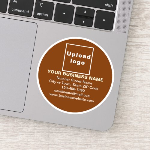 Business Brand on Brown Round Vinyl Sticker