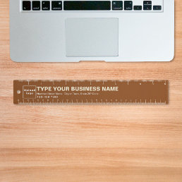 Business Brand on Brown Ruler