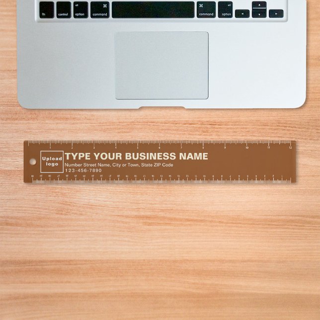 Business Brand on Brown Ruler (Brown ruler with your business brand.)