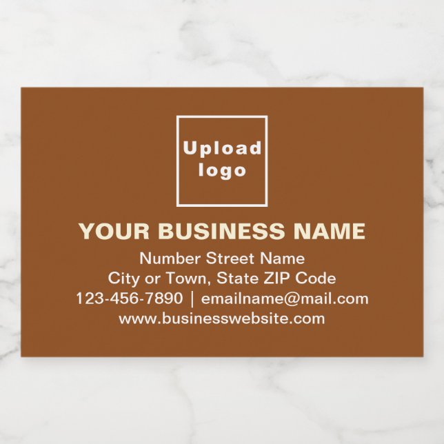 Business Brand on Brown Small Size Liquor Bottle Label (Single Label)