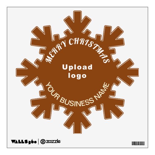 Business Brand on Brown Snowflake Wall Decal