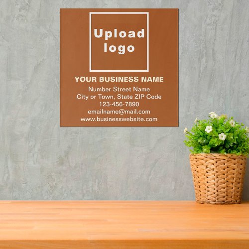 Business Brand on Brown Square Acrylic Print