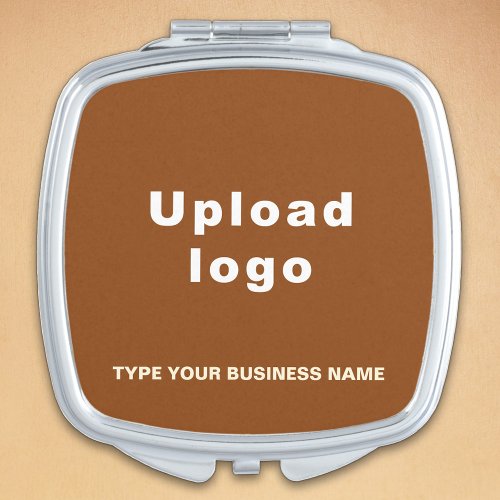 Business Brand on Brown Square Compact Mirror