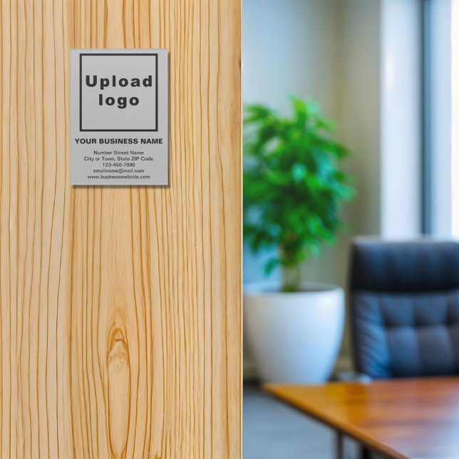 Business Brand on Gray Acrylic Print (Gray acrylic print with your business brand)