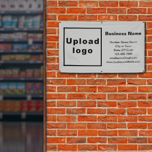 Business Brand on Gray Banner