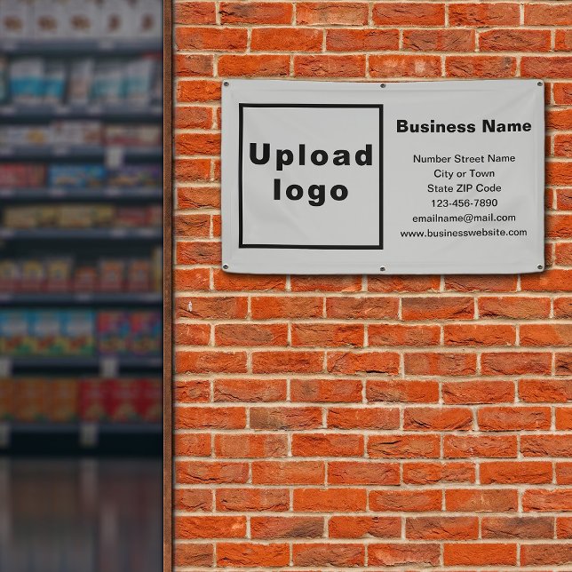 Business Brand on Gray Banner (Gray banner with your business brand)