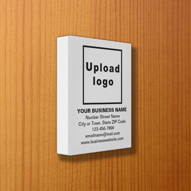 Business Brand on Gray Canvas Print (Creator Uploaded)