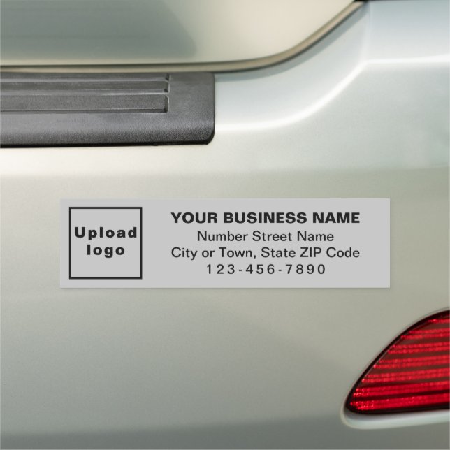 Business Brand on Gray Car Bumper Magnet (In Situ)