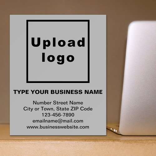 Business Brand on Gray Foam Board