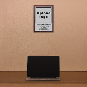 Business Brand on Gray Framed Plaque