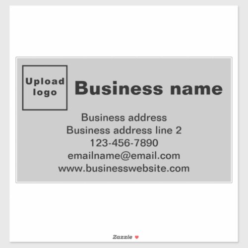 Business Brand on Gray Large Rectangle Vinyl Sticker