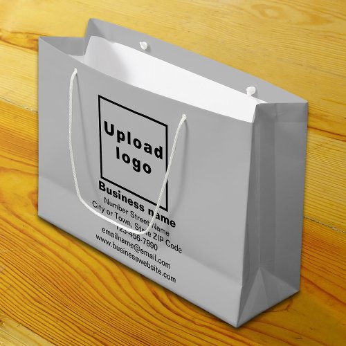 Business Brand on Gray Large Size Gift Bag