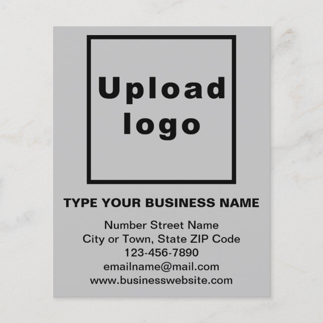 Business Brand on Gray Paper Sheet  (Front)