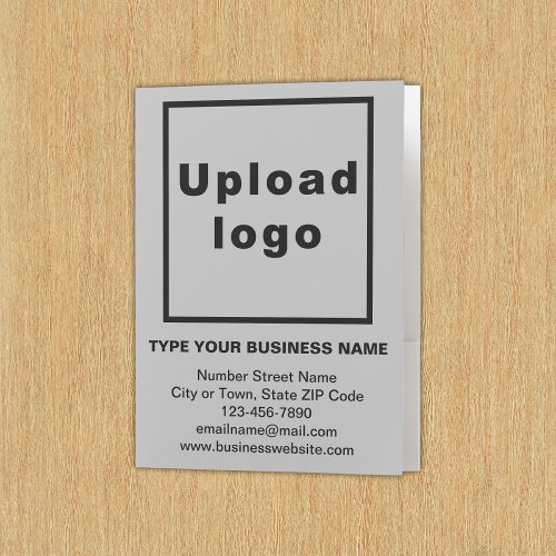 Business Brand on Gray Pocket Folder