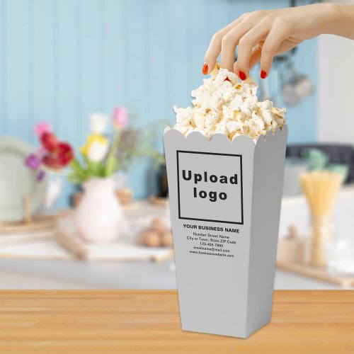 Business Brand on Gray Popcorn Box