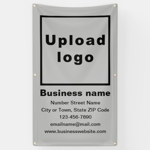 Business Brand on Gray Portrait Banner