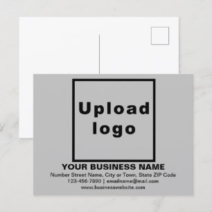 Business Brand on Gray Postcard
