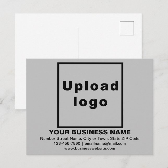 Business Brand on Gray Postcard (Front/Back)