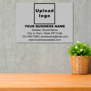 Business Brand on Gray Rectangle Acrylic Print