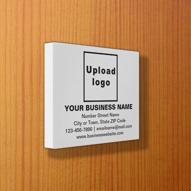 Business Brand on Gray Rectangle Canvas Print (Creator Uploaded)