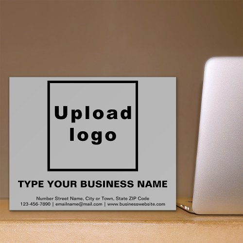 Business Brand on Gray Rectangle Foam Board