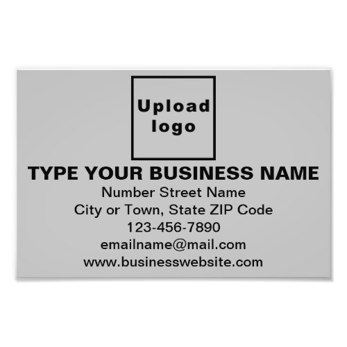 Business Brand on Gray Rectangle Photo Print