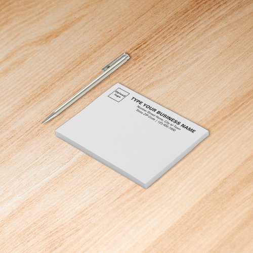 Business Brand on Gray Rectangle Post_it Notes