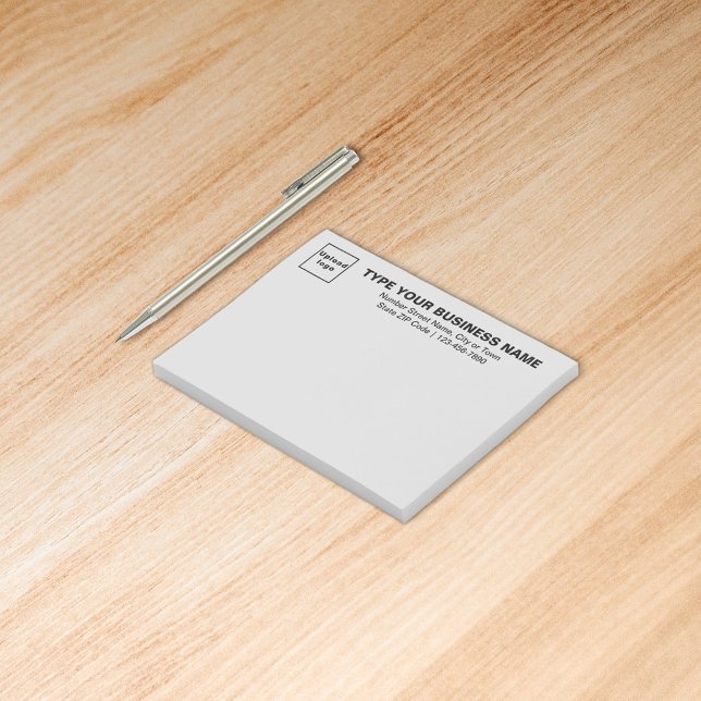 Business Brand on Gray Rectangle Post-it Notes (Build brand name awareness. Your business brand on gray rectangle post it note.)