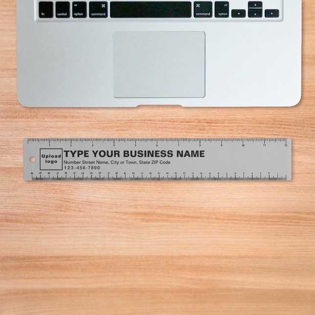 Business Brand on Gray Ruler (Gray ruler with your business brand.)