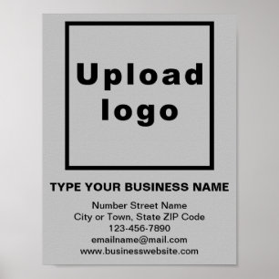 Business Brand on Gray Small Poster