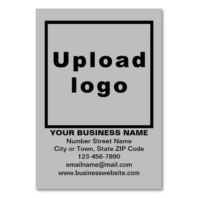 Business Brand on Gray Table Card (Front)