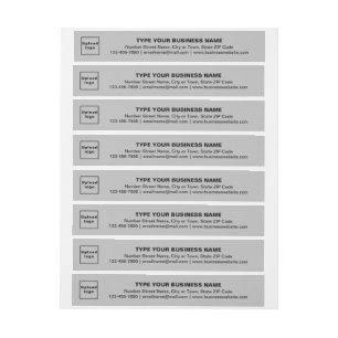 Business Brand on Gray Wrap Around Address Label