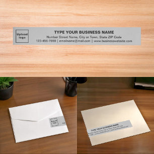 Business Brand on Gray Wrap Around Address Label