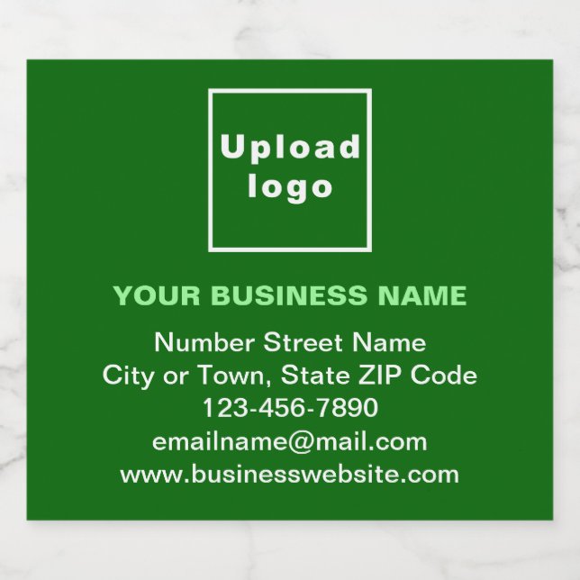 Business Brand on Green Beer Bottle Label (Single Label)