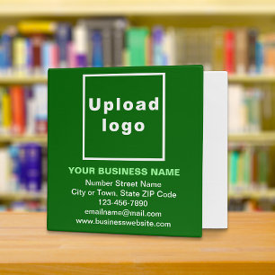 Business Brand on Green Binder