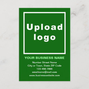 Business Brand on Green Flat Card