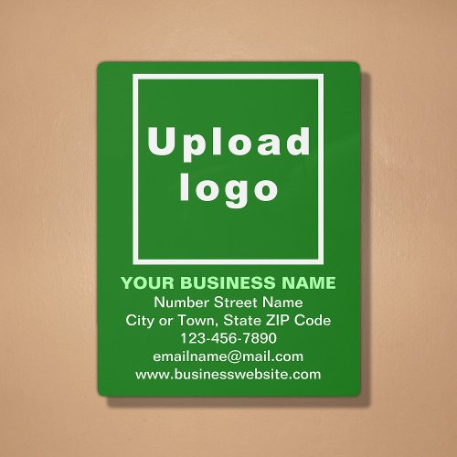 Business Brand on Green Metal Wall Art