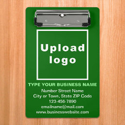 Business Brand on Green Mini Clipboard