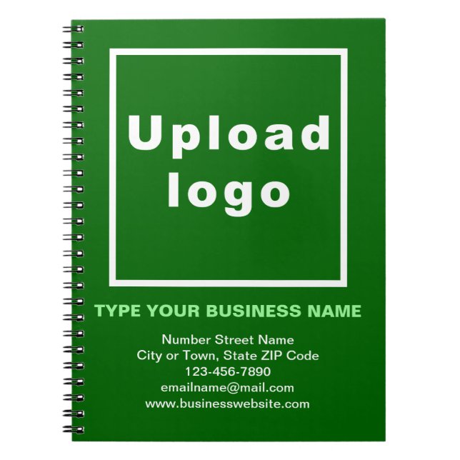 Business Brand on Green Notebook (Front)